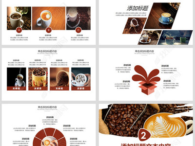 下午茶西餐厅休闲咖啡厅介绍咖啡介绍PPT模板