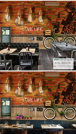 欧式复古萨克斯吊灯酒吧咖啡店西餐厅背景墙下载-编号15856577-酒吧|KTV装饰背景墙